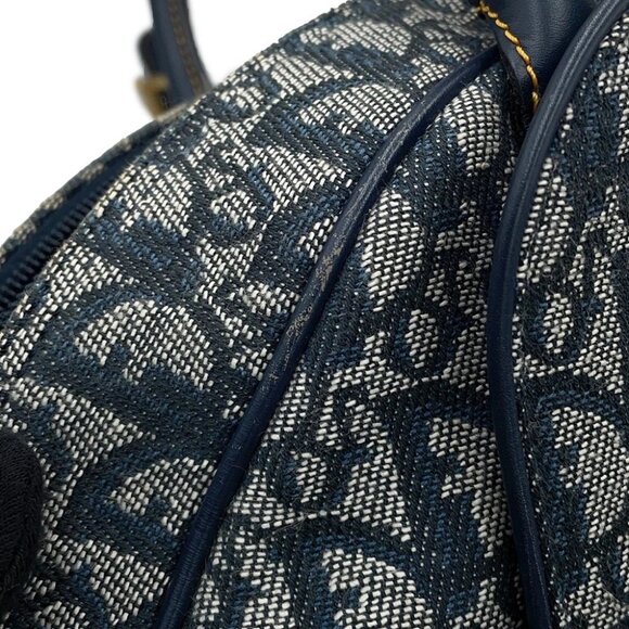 Dior Trotter double saddle bag Canvas/Leather Navy - Picture 5 of 16